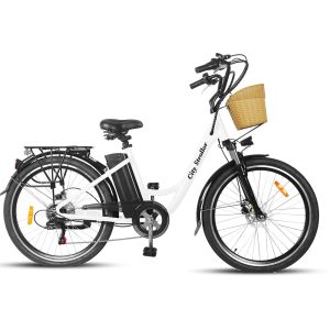 City Stroller White Electric Bike | Sunshine E ride LLC