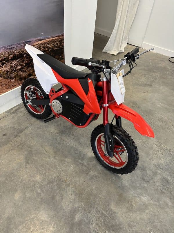 Red and white Kids KD500 Dirt Bike