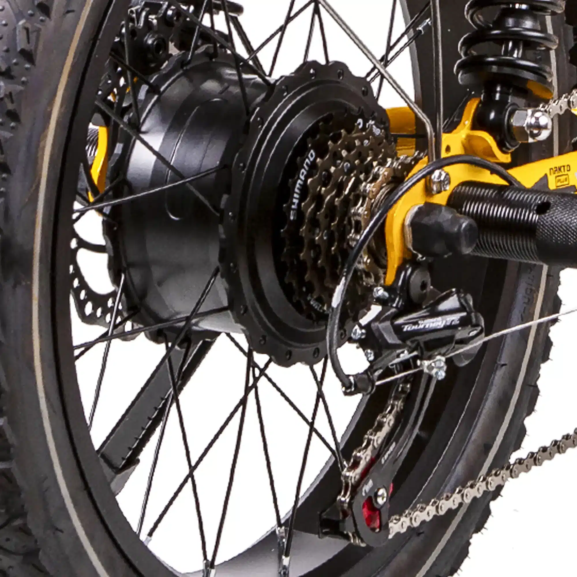 F4 Yellow: 1000W peak motor, 52Nm torque, and a 48V 20A battery